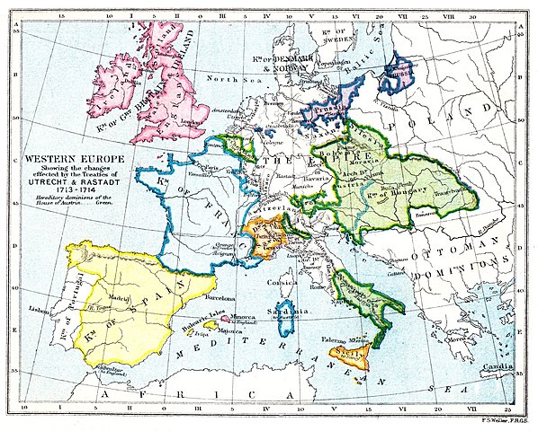Austria renuncia a sus aspiraciones territoriales en España.