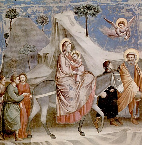 "La huída de Egipto" de Giotto di Bondone