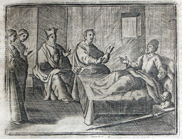 sancho panza y don quijote se dirigen a un "castillo" donde los curan