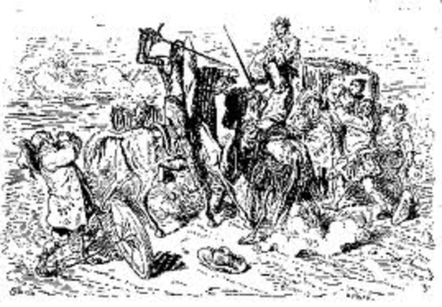 don quijote y sancho batallan