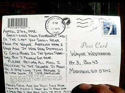 Chris send Wayne a postcard in prison