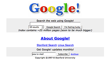 Google search developed