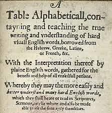 ‘A Table Alphabeticall’