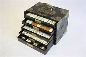 Qing Dynasty ivory mahjong set circa 1795