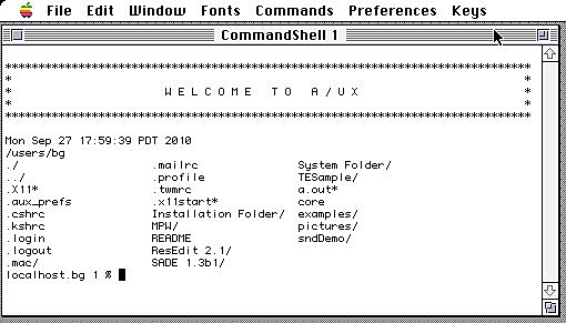 Sistema Operativo: A/UX