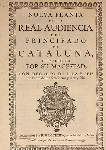 Decreto de Nova Planta a Catalunya