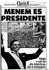 Asume la presidencia Carlos Menem
