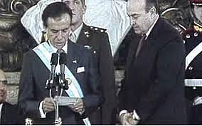 Asunción de Domingo Cavallo como Ministro de Economía