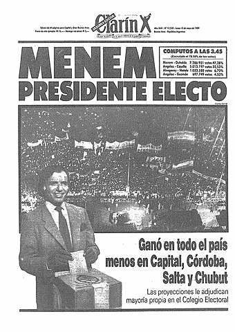 MENEM REELECTO