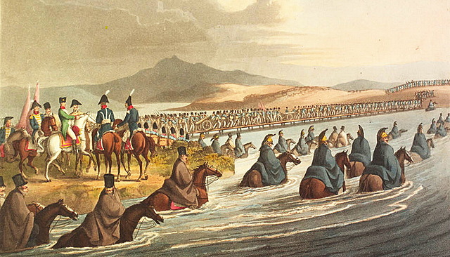 «Великая армия» Наполеона недалеко от Ковно (Каунаса) переправляется через Неман и вступает в пределы России.