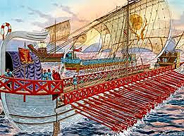 Navi romane entrano a Taranto