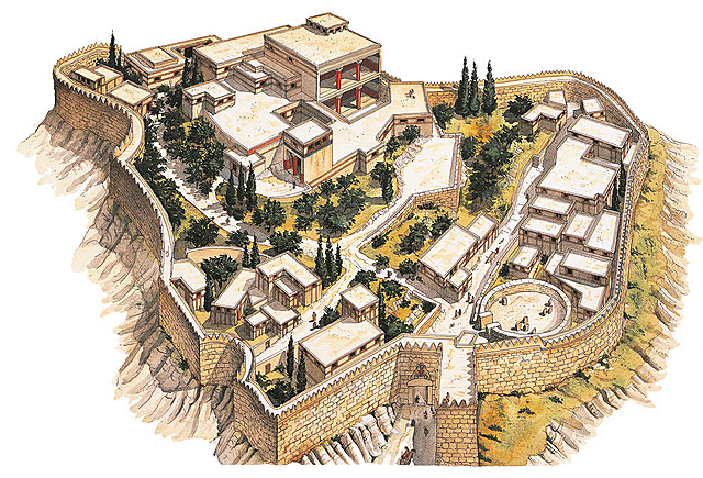 Knossos är den största borgen på Kreta.