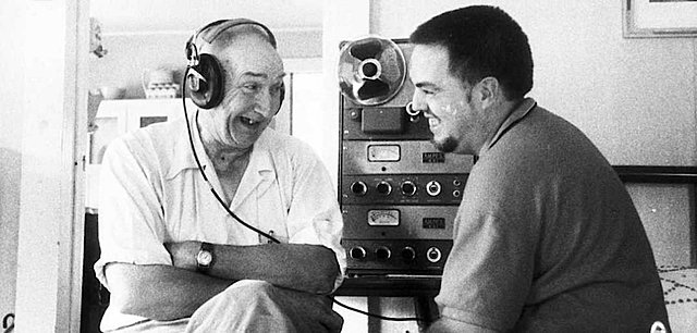 Grabación de un ring shout por Alan y John Lomax