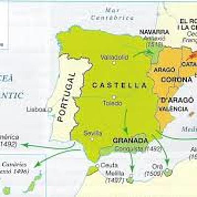 Timeline: Eix Tema 2: Inici de l'Edat Moderna a España, Catalunya i Amèrica