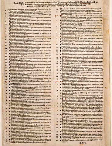 1517- Martí Luter publica les 95 tesis