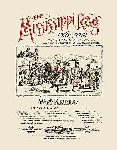 Primer partitura de ragtime impresa.