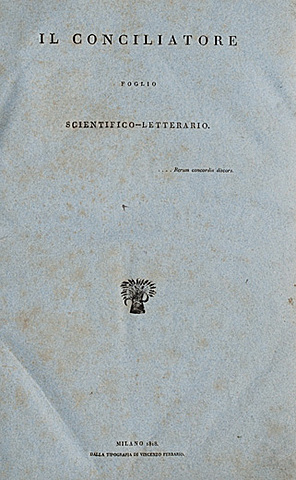 Grundung der Zeitschrift "Il conciliatore"