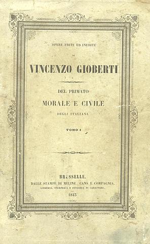 Gioberti "Il primato morale e civile degli italiani"