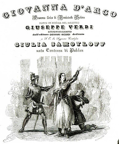 Uraufführung von "Giovanna d’Arco" in Maiand
