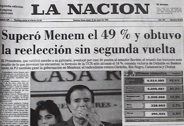 SEGUNDA PRESIDENCIA- Menem