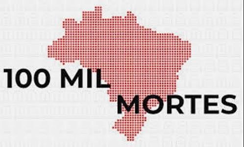 100 MIL MORTOS NO BRASIL POR COVID-19