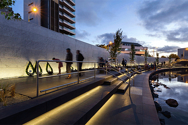 Earthquake Memorial Wall: The purpose of this project is for people have a quiet place to grieve.