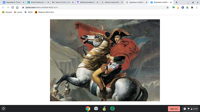 Napoleon overthrows the directory