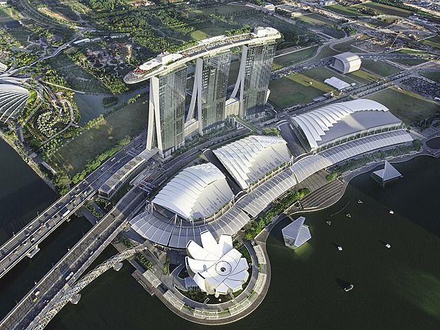Marina Bay Sands – The purpose of this project was to build an integrated resort on the waterfront of the Marina Sands Reservoir in Singapore.