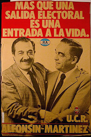 Fórmula Raúl Alfonsín-Víctor Martínez.
