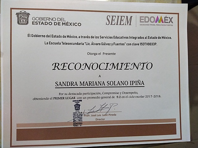 Curse el segundo año de secundara