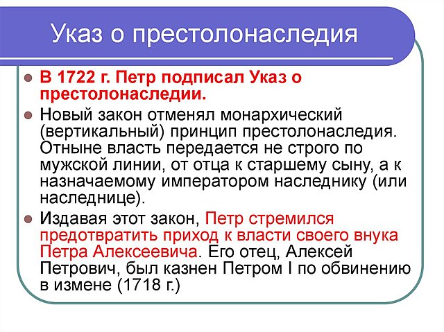 Указ о престолонаследии