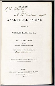 Analytical engine.