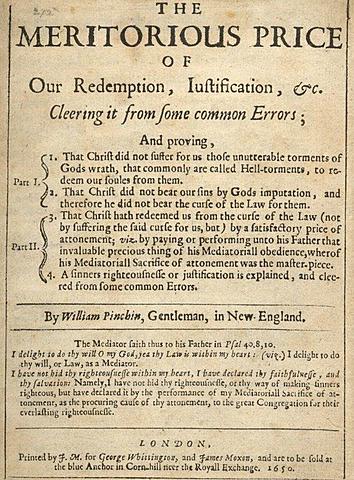 The Meritorious Price of Our Redemption by William Pynchon