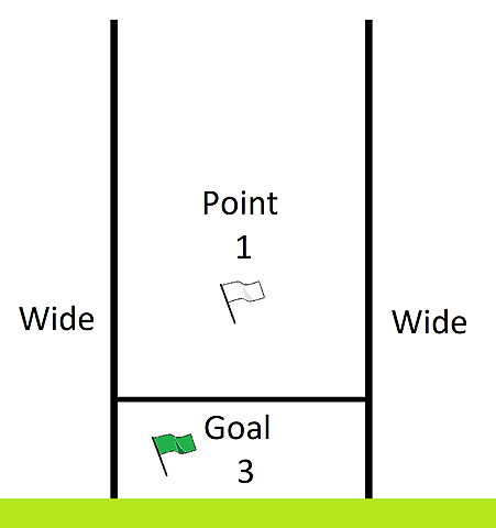 Point system for goals and reduction of players