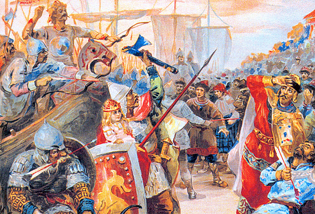 Убийство аскольда и дира олегом картина