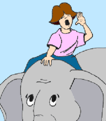 She was headed for the elephants.