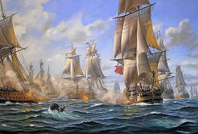 French and British Battle in Chesapeake Bay