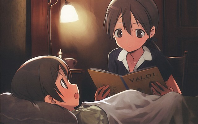 Listening to my mom read for me