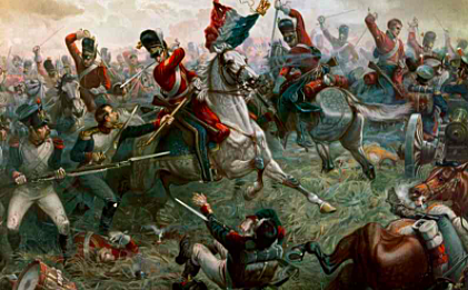 Battle of Austerlitz ~ Picture: The painting is of a moment in the battle where the French are starting to split the Allied forces so they can take them on and overwhelm them with more soldiers then the broken army can handle.