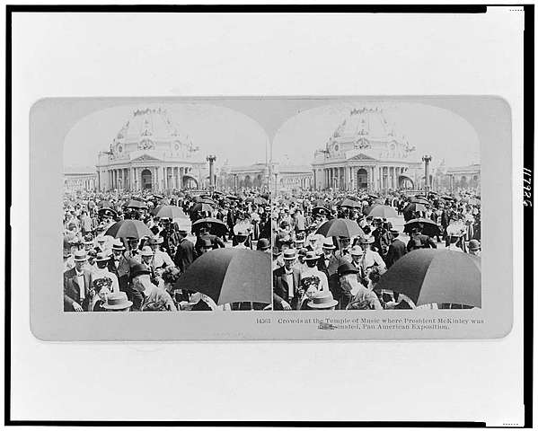 William McKinley assassinated by anarchist Leon Czolgosz