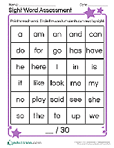 Learning Sight Words