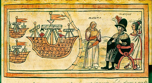 Encuentro entre Hernán Cortes y Malintzin