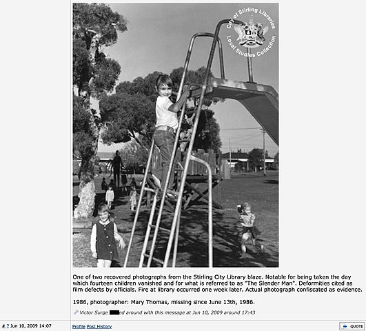 Slenderman's first appeareance