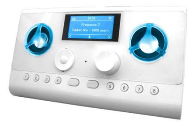 Radio miniatura tecnológico