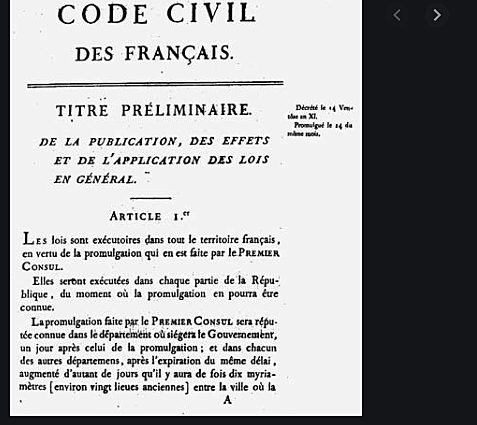 created Napoleonic code