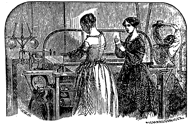 Lowell, Massachusetts Textile Mill Employs Women