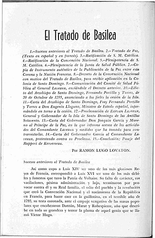 Firma del Tratado de Basilea