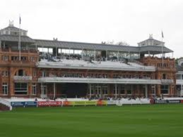 The pavilion at Lord's Cricket Ground has been rebuilt following the fire in July 1825