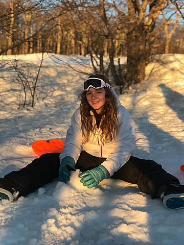 I saw snow for the first time