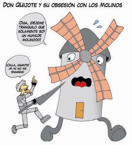 don quijote contra los molinos
